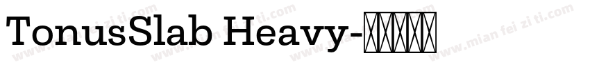 TonusSlab Heavy字体转换